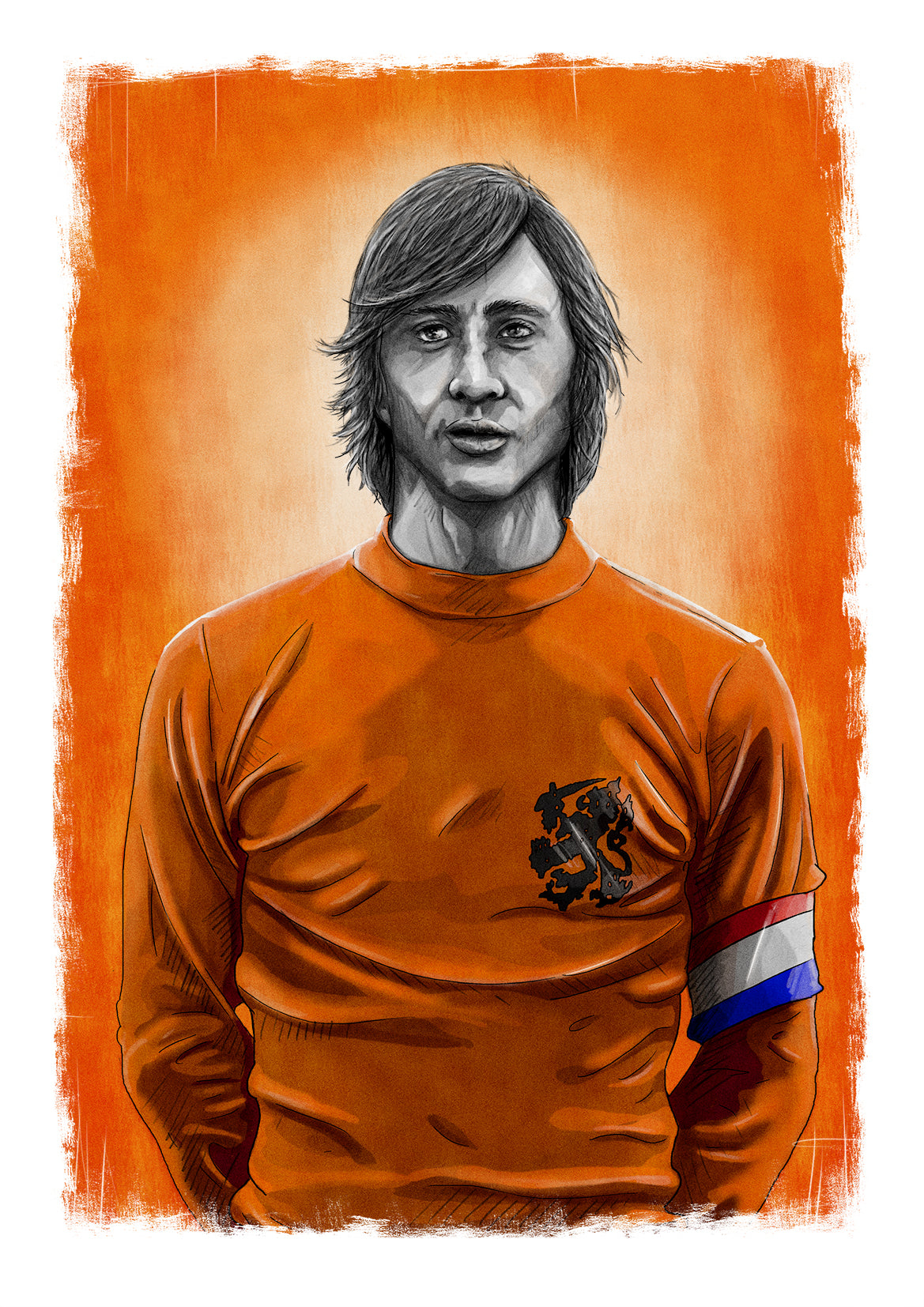 Johan Cruyff Netherlands Football Print