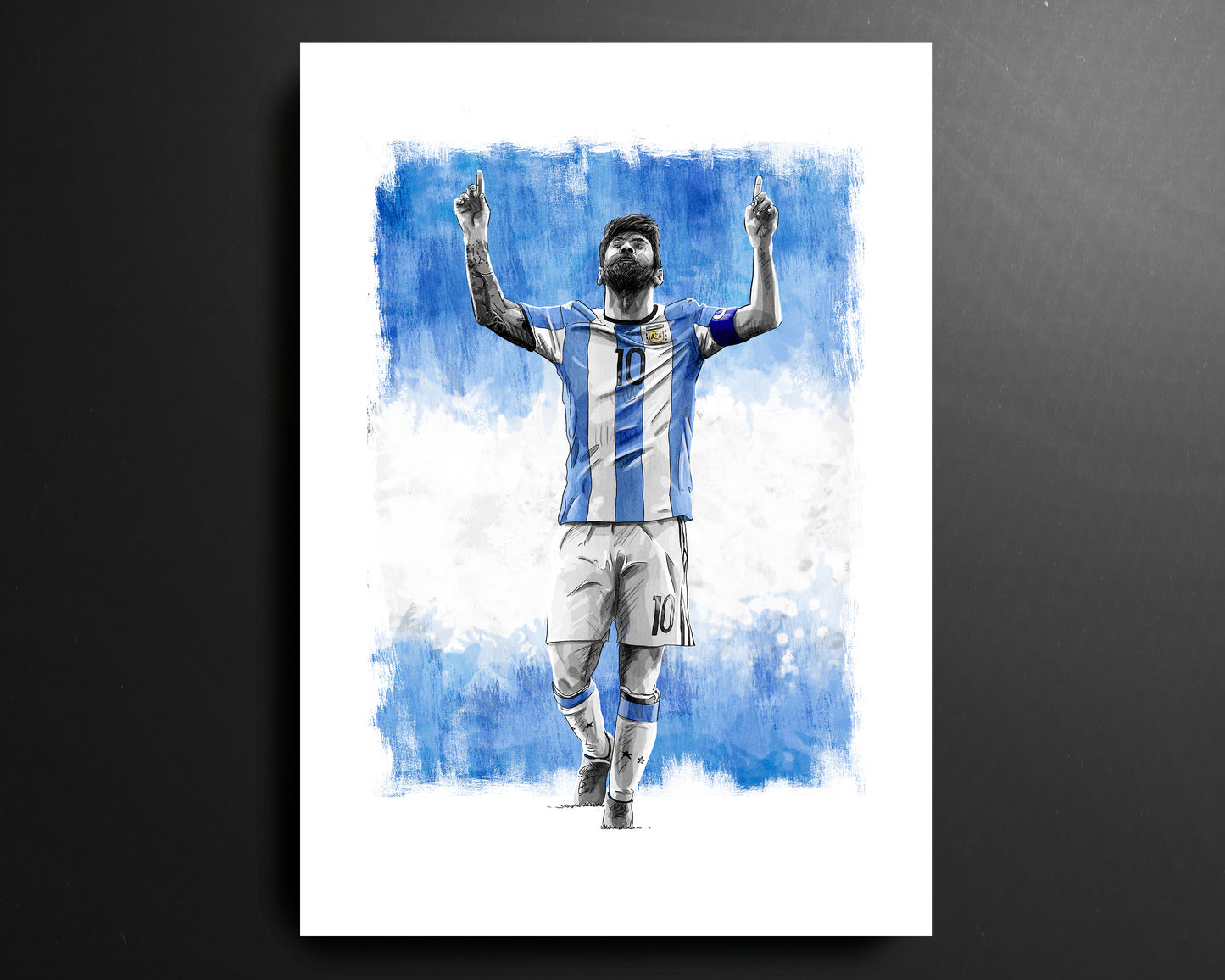 Lionel Messi Argentina Football Print
