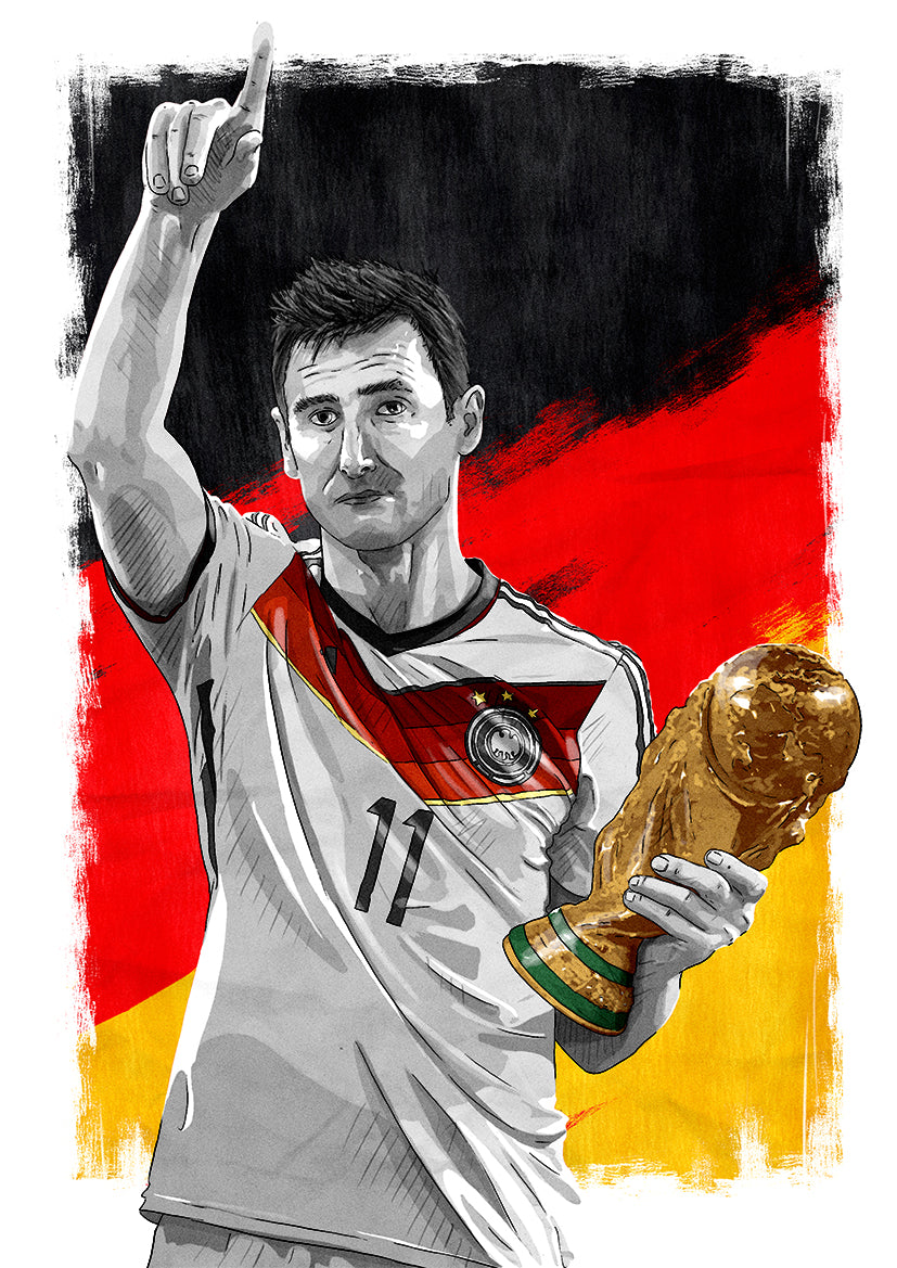 Miroslav Klose Germany World Cup Football Print
