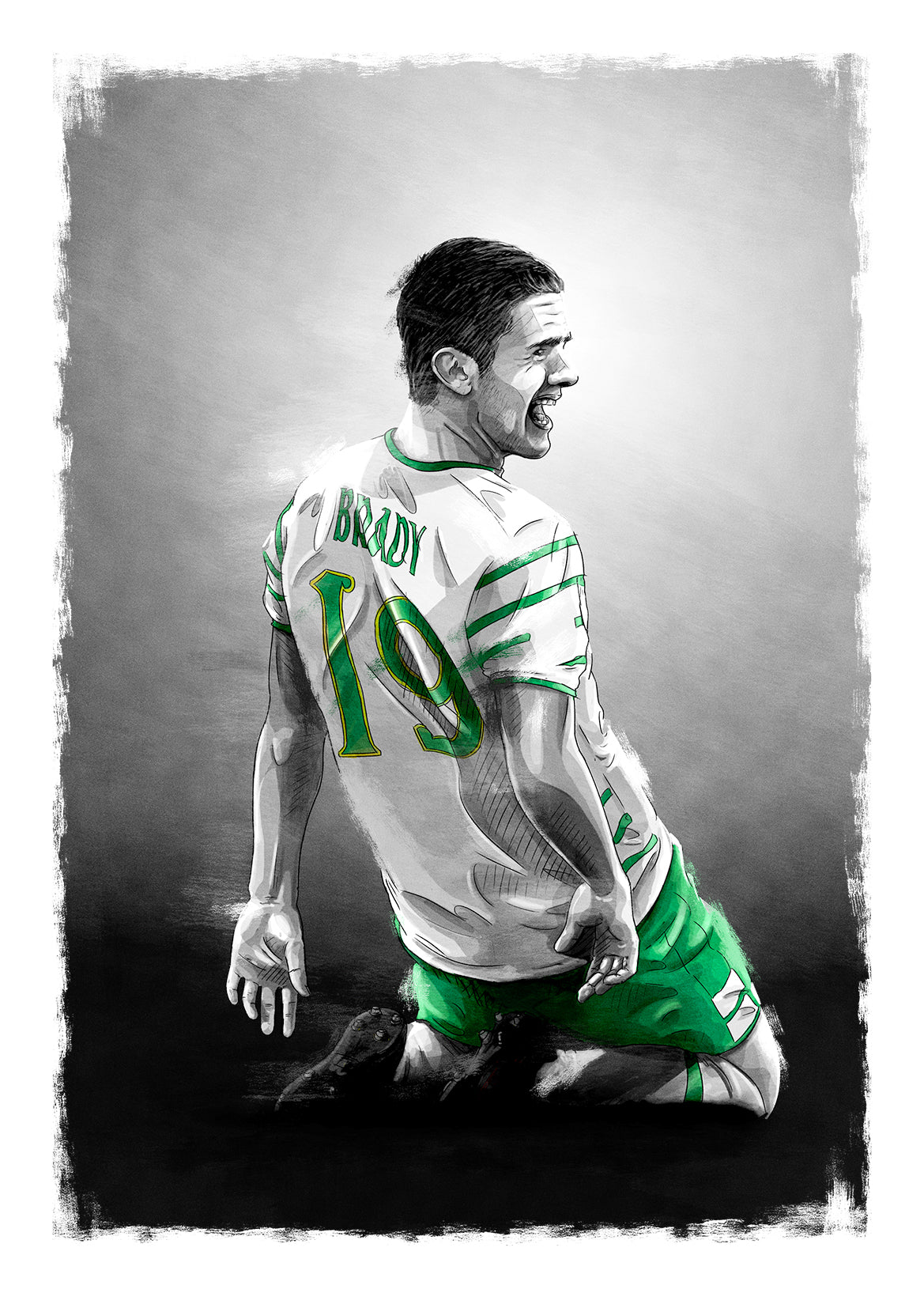 Robbie Brady Republic of Ireland Euro 2016 Football Print