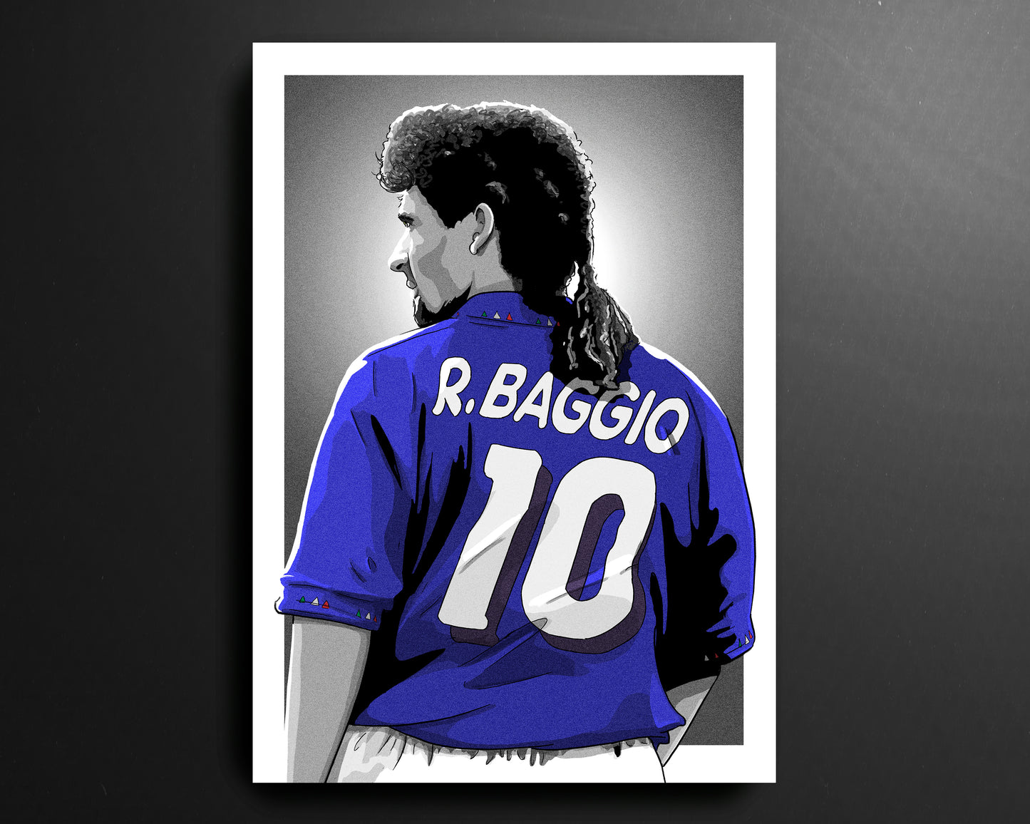 Roberto Baggio Italy Football Print