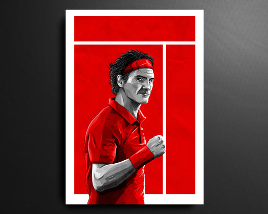 Roger Federer Switzerland Tennis Print