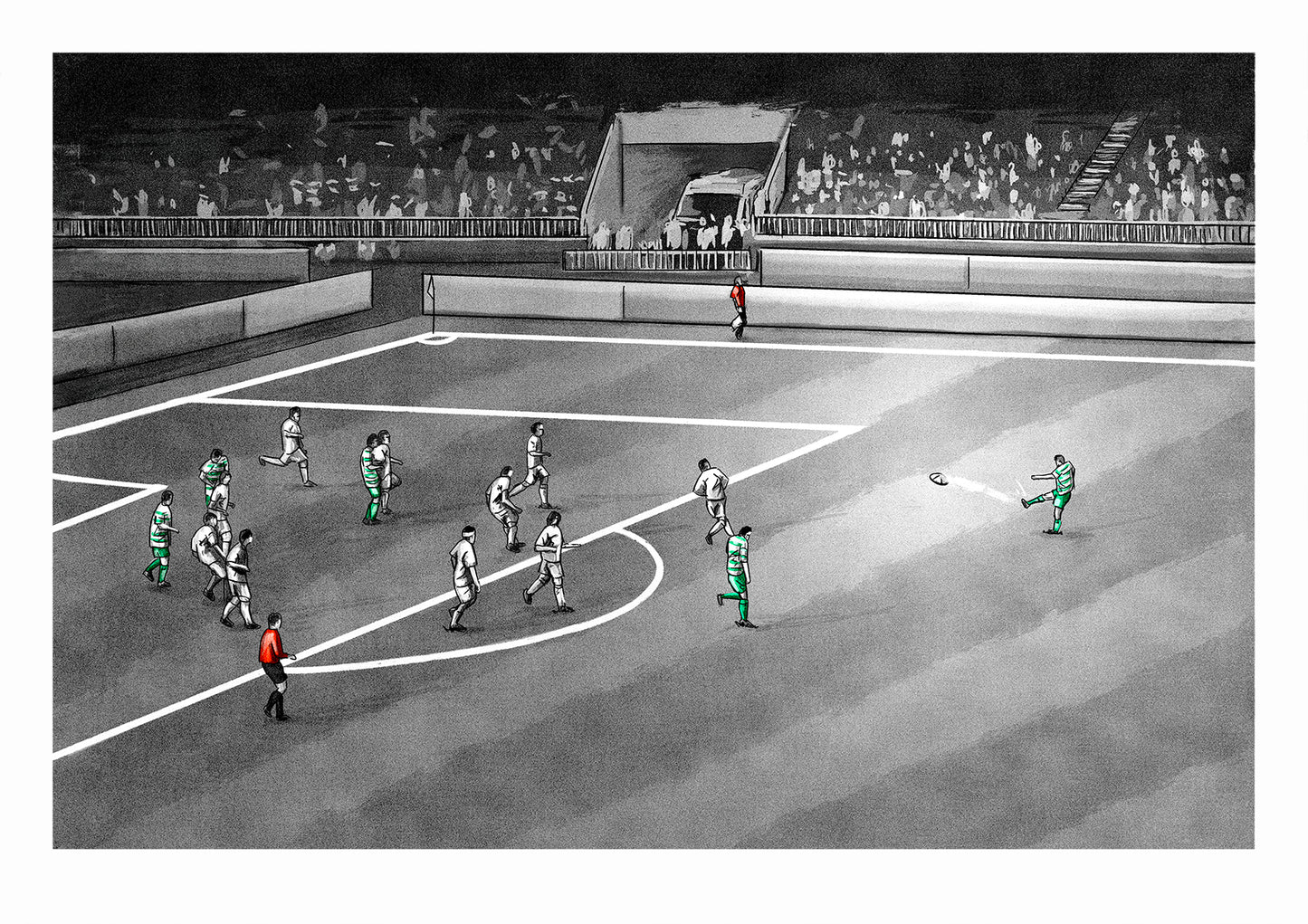 Shamrock Rovers v Partizan Belgrade Pat Sullivan Goal Europa League League of Ireland Football Print