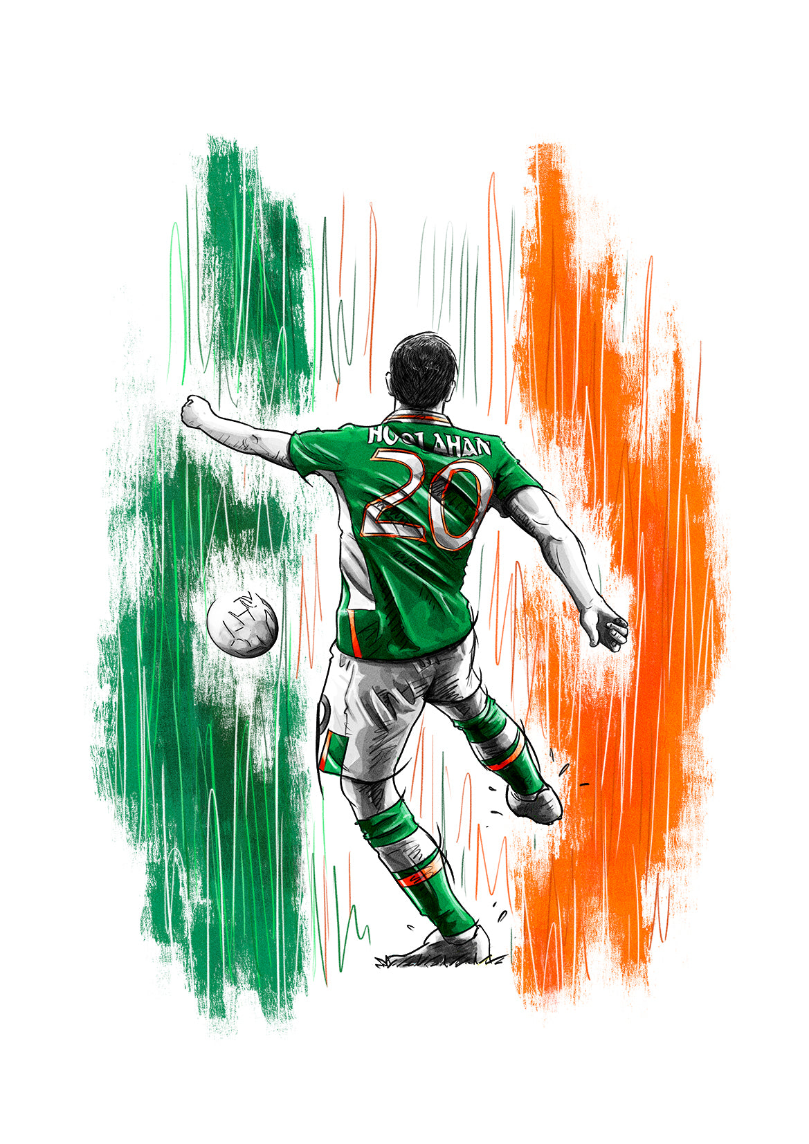 Wes Hoolahan Republic of Ireland Euro 2016 Football Print