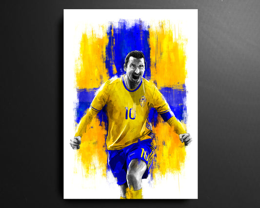 Zlatan Ibrahimović Sweden Euro 2016 Football Print