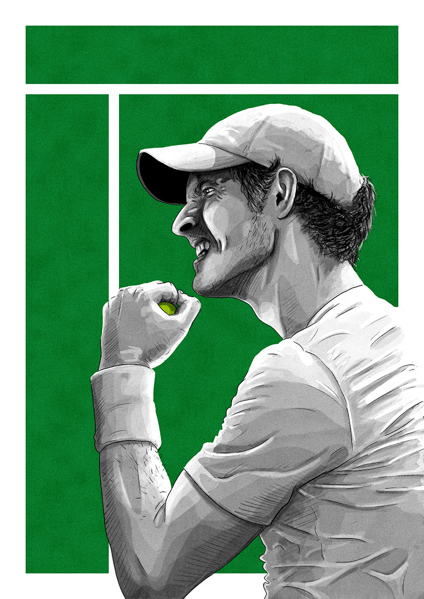 Andy Murray Scotland Wimbledon Tennis Print